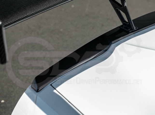 2014-2019 CHEVROLET CORVETTE C7  | EXTENDED REAR HIGH SPOILER WITH WING RISER