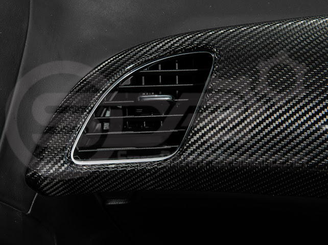 2014-2019 CHEVROLET CORVETTE C7 | DRY CARBON FIBER PASSENGER SIDE DASHBOARD AIR DUCT VENT PANEL COVER