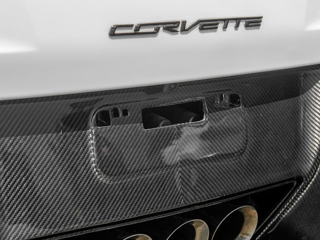 2014-2019 Corvette C7 Performance Track CARBON FIBER Rear Bumper Finned Diffuser