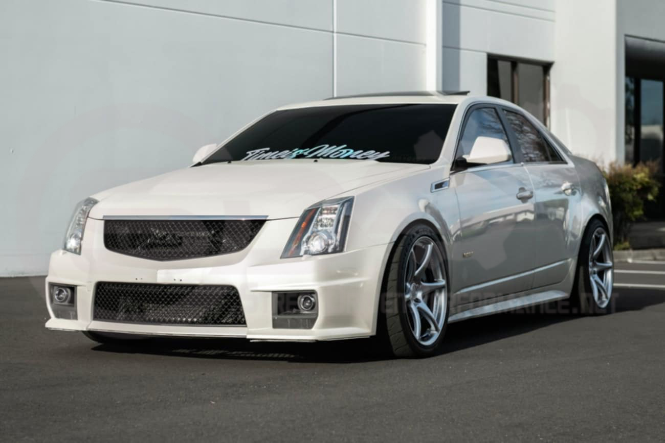 2009-2015 CTS-V V2 -  Black front grilles set (blank no emblem)