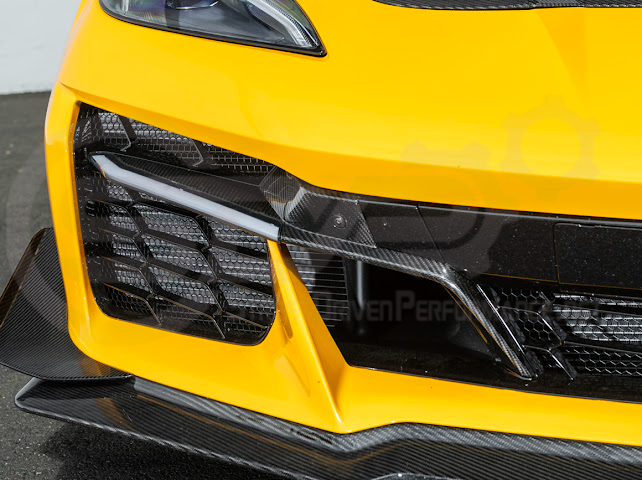 2023+ CHEVROLET CORVETTE C8 Z06 | CARBON FIBER SEQUENTIAL LED DRL LIGHT BAR BEZEL INSERT