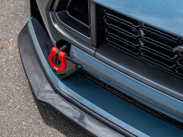 2024-Up Ford Mustang S650 | Dark Horse Factory Style CARBON FIBER Front Bumper Lip Splitter Ground Effects