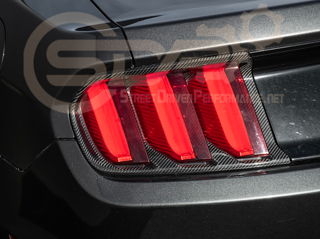 2018-2023 Ford Mustang | DRY CARBON FIBER Rear Tail Light Trim Bezel Cover Pair
