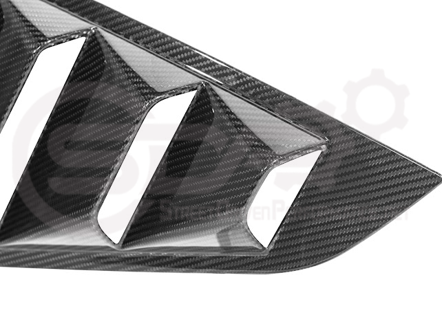 2024-UP FORD MUSTANG S650 | CARBON FIBER SIDE QUARTER WINDOW LOUVER SUN SHADE COVER