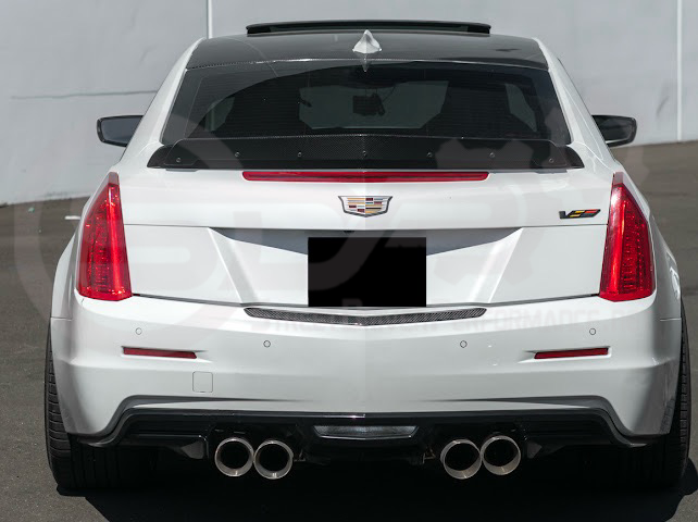 2015-2019 CADILLAC ATS / ATS-V COUPE | FACTORY STYLE CARBON FIBER REAR TRUNK DECKLID APPLIQUÉ INSERT TRIM REPLACEMENT