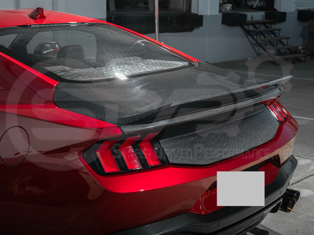 2024-Up Ford Mustang S650 | Factory Integrated Ducktail Style Carbon Fiber Replacement Rear Trunk Lid