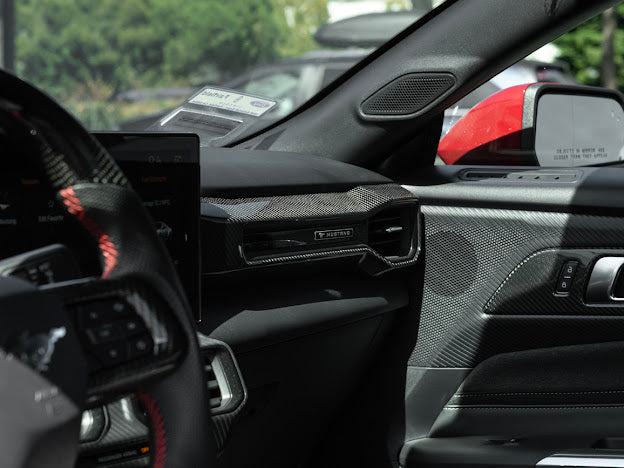 2024-UP FORD MUSTANG S650 | CARBON FIBER AC OUTLET COVER PANEL