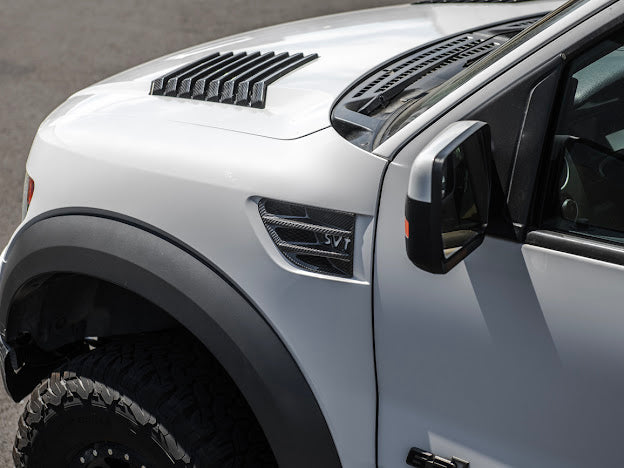 2009-2014 Ford F-150 Raptor SVT | SDP Package Carbon Fiber Side Fender Vents Trim Replacement (Pair)