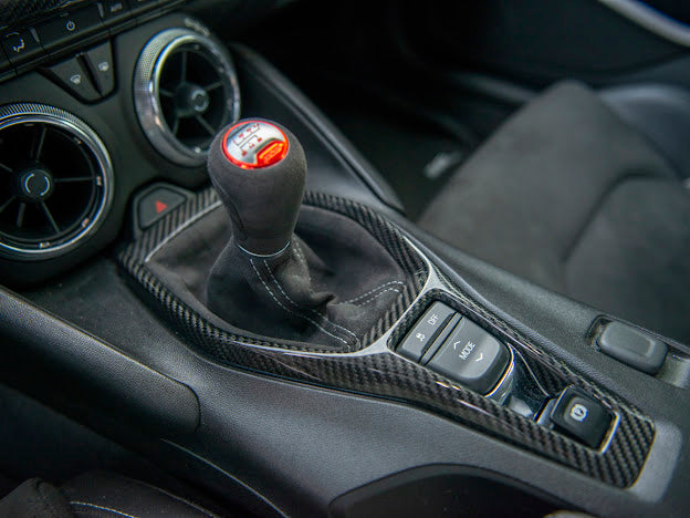 2016+ 6TH GEN CAMARO CARBON FIBER CENTER CONSOLE GEAR SHIFT PANEL COVER