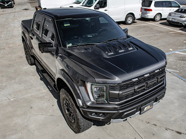 2021-UP F-150 RAPTOR | FACTORY STYLE CARBON FIBER SIDE FENDER FLARES REPLACEMENT (FRONT AND / OR REAR)