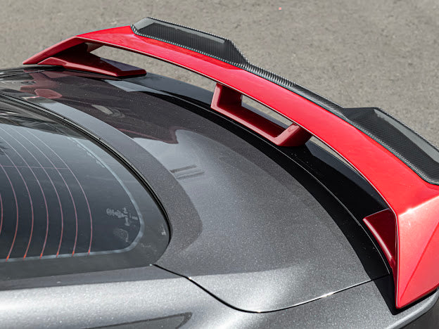 2024-Up Ford Mustang S650 | CARBON FIBER GT Performance Wing Rear Gurney Flap Spoiler *ADD-ON*
