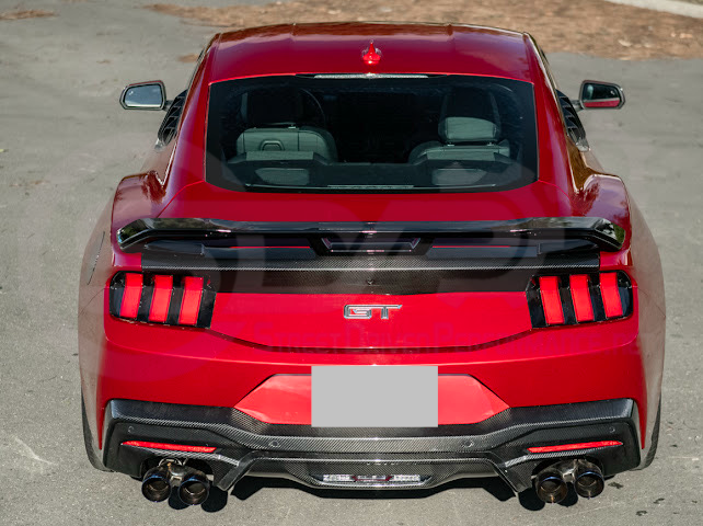 2024-UP FORD MUSTANG | DARKHORSE STYLE GLOSSY BLACK REAR TRUNK LID WING SPOILER