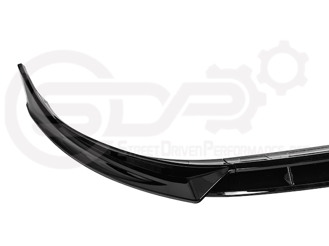2025-UP TESLA MODEL Y | SDP TRACK STYLE GLOSS BLACK 4 PIECE FRONT LIP SPLITTER GROUND EFFECTS