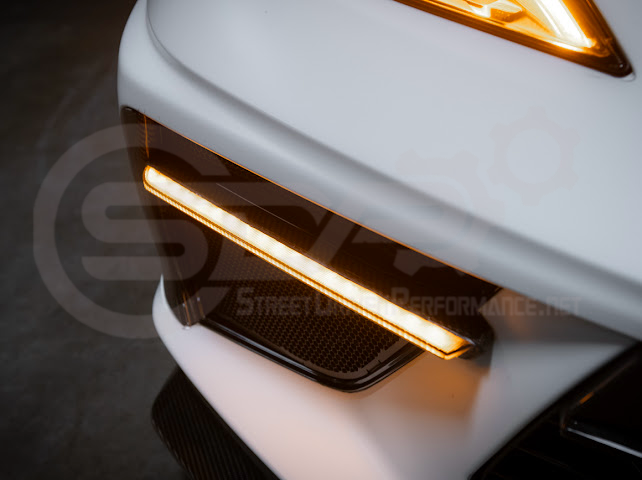 2020-UP CORVETTE C8 STINGRAY & Z51 | SEQUENTIAL FRONT GRILLE LED DRL LIGHT BAR BEZEL INSERTS PAIR