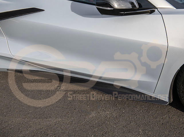 2020+ CHEVROLET CORVETTE C8 STINGRAY | Z06 PACKAGE SIDE SKIRTS ROCKER PANELS GROUND EFFECTS