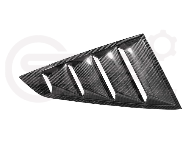 2024-UP FORD MUSTANG S650 | CARBON FIBER SIDE QUARTER WINDOW LOUVER SUN SHADE COVER