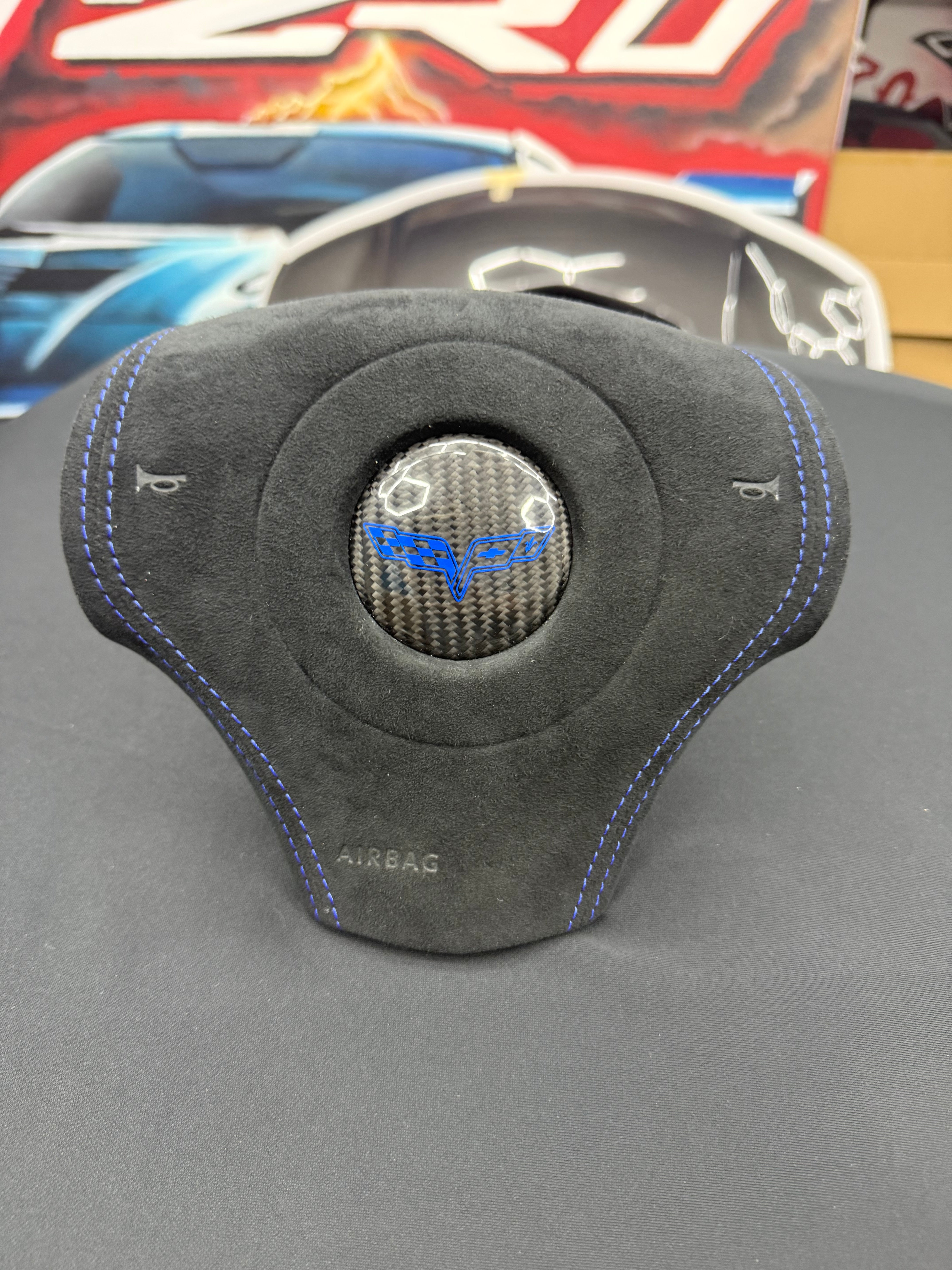 2005 - 2013 Chevrolet Corvette C6 - Airbag Cover for Steering Wheel (IN STOCK NO WAIT TIMES)