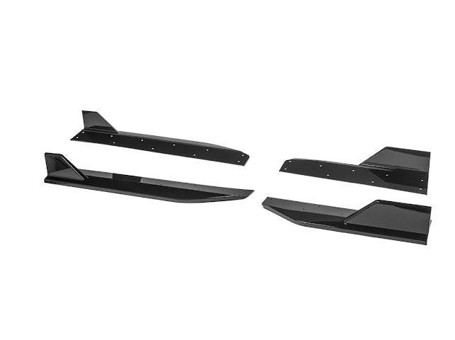 2024-UP FORD MUSTANG S650 | GT350R PERFORMANCE STYLE CARBON FIBER SIDE SKIRTS EXTENSION ROCKER PANELS GROUND EFFECTS