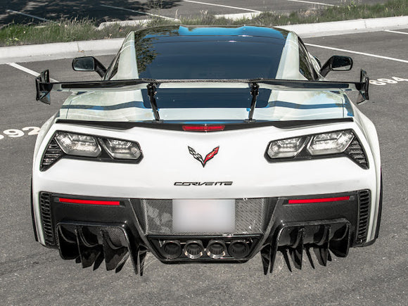 2014-2019 Corvette C7 Performance Track Style ADD ON Rear Bumper Diffuser
