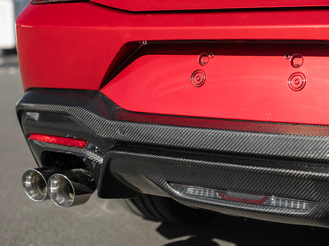 2024-Up Ford Mustang S650 | GT Style CARBON FIBER Rear Bumper Diffuser