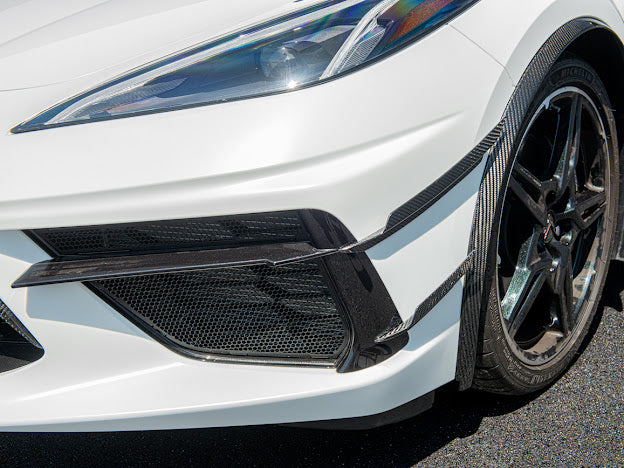 2020+ CORVETTE C8 CARBON FIBER SIDE CANARDS DIVE PLANE (PAIR)