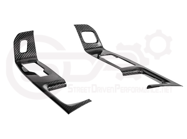 2021-UP FORD F-150 | FACTORY STYLE CARBON FIBER FRONT DOOR GLASS LIFTING PANEL COVER