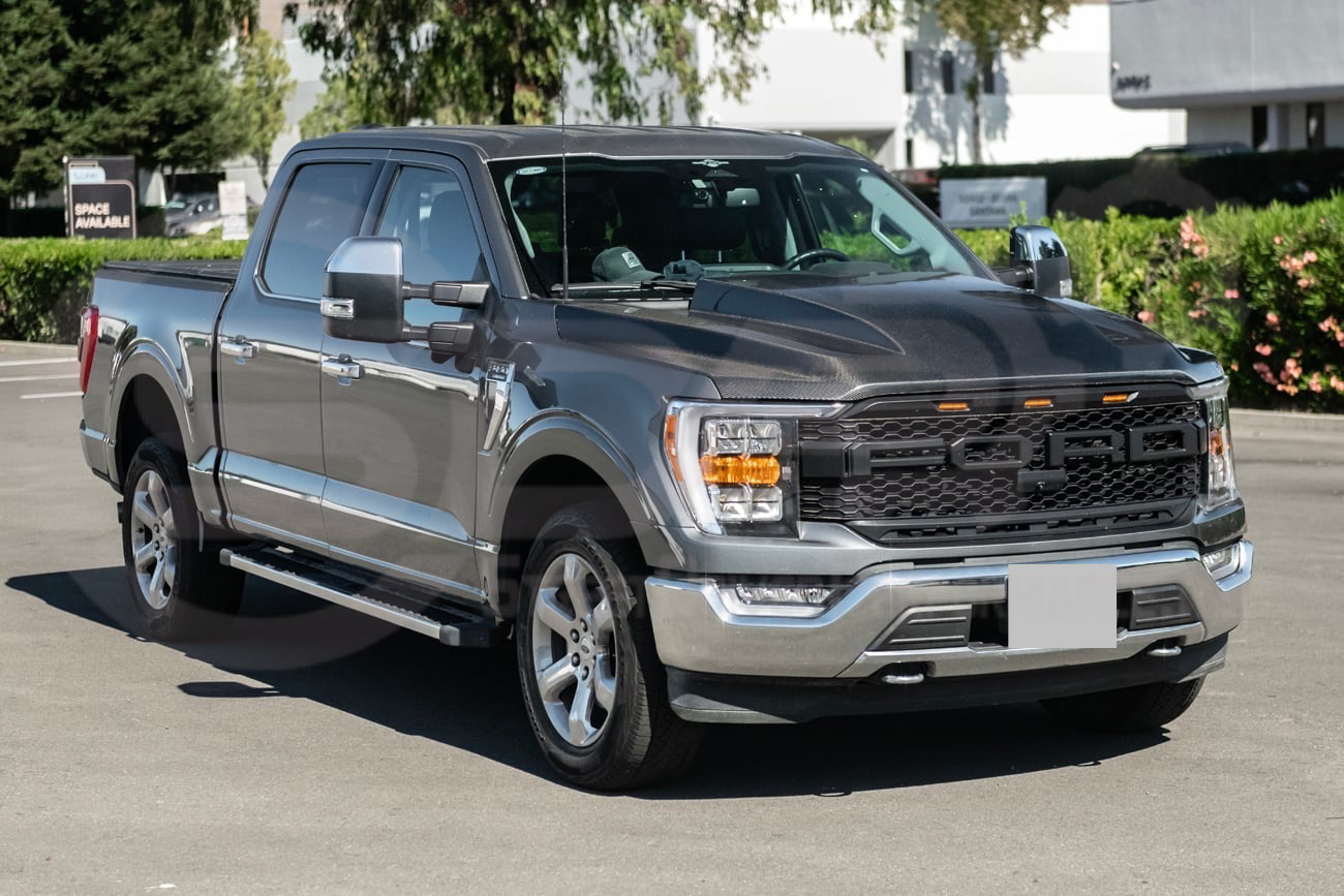 2021-UP FORD F-150 | SDP PERFORMANCE STYLE CARBON FIBER FRONT COWL HOOD