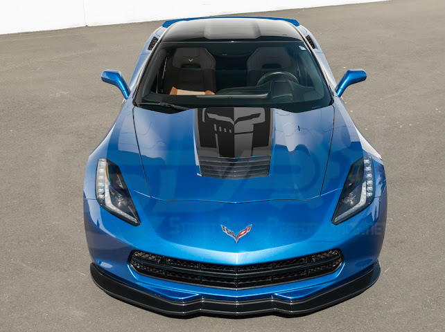 2014-2019 CORVETTE C7 BASE | JAKE SKULL LOGO HOOD VINYL DECAL STRIPE