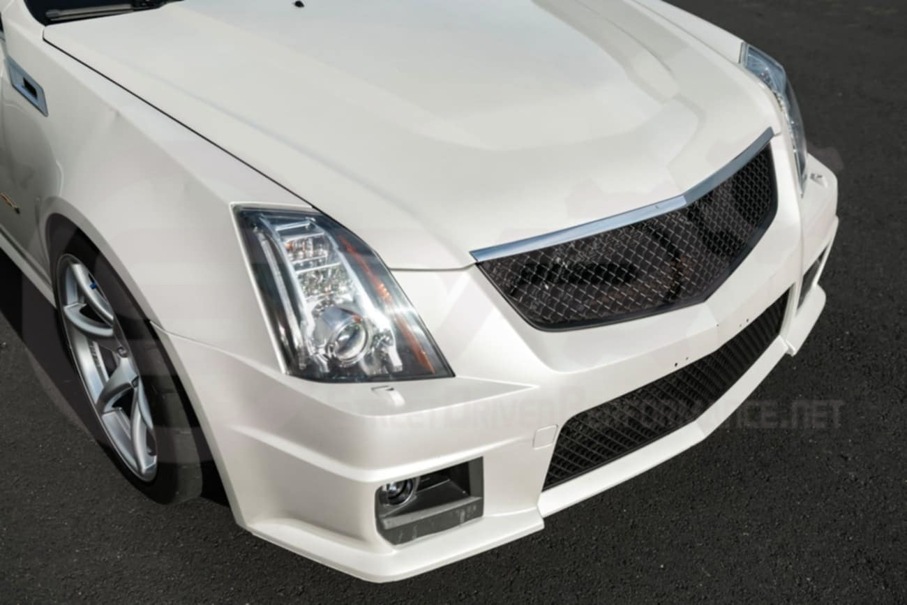 2009-2015 CTS-V V2 -  Black front grilles set (blank no emblem)