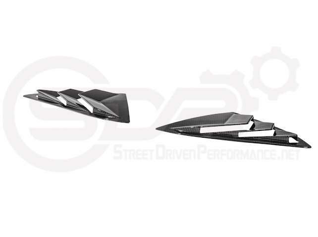 2020-Up Corvette C8 | SDP Performance Style Carbon Fiber Side Quarter Window Louver Sun Shade Cover