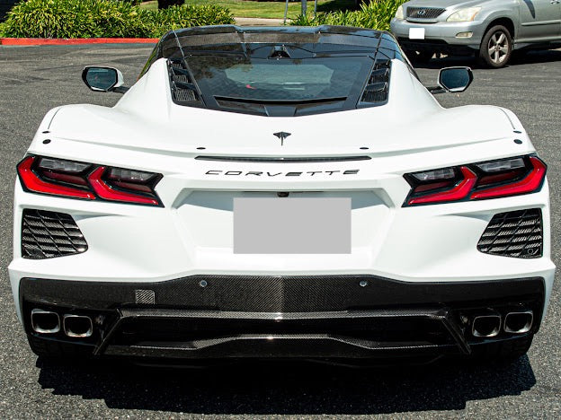 2020+ CHEVROLET CORVETTE C8 STINGRAY & Z51 | CARBON FIBER REAR GRILL TRIM COVER PAIR