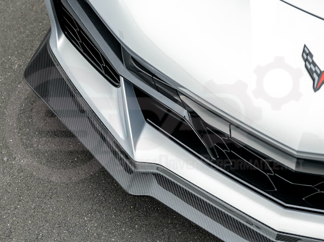 2023-UP CORVETTE C8 Z06 | Z07 STYLE EXTENDED ONE-PIECE FRONT LIP SPLITTER GROUND EFFECTS