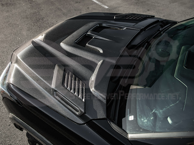 2022-UP TOYOTA TUNDRA | SDP CARBON FIBER FRONT VENTED HOOD WITH SIDE VENTS
