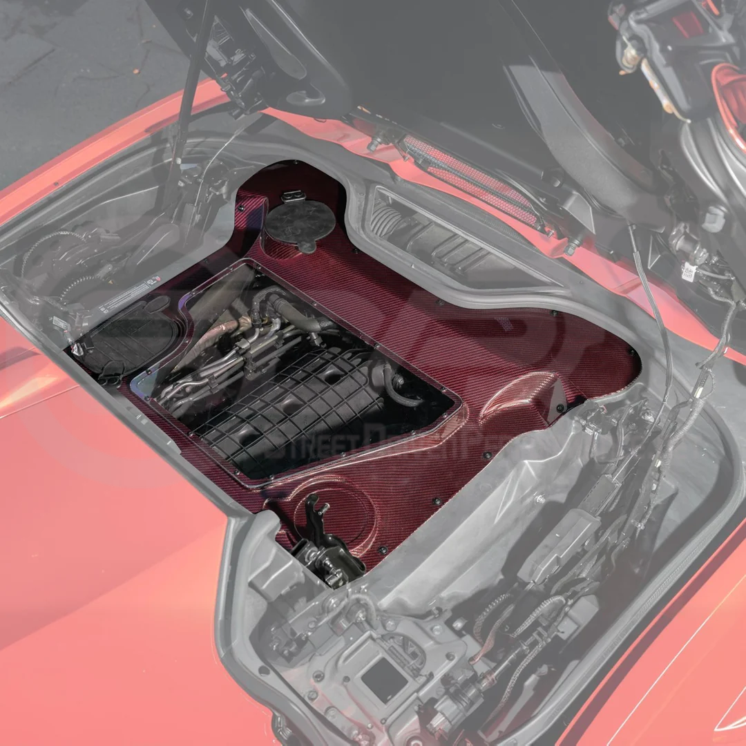 2020+ CORVETTE C8 CONVERTIBLE | HTC CARBON FIBER EXPOSED ENGINE BAY PANEL COVER REPLACEMENT