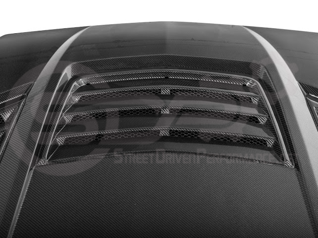 2024-UP FORD MUSTANG | SUPER SNAKE STYLE FRONT VENTED HOOD