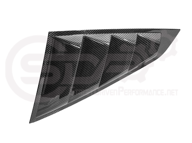 2024-UP FORD MUSTANG S650 | CARBON FIBER SIDE QUARTER WINDOW LOUVER SUN SHADE COVER