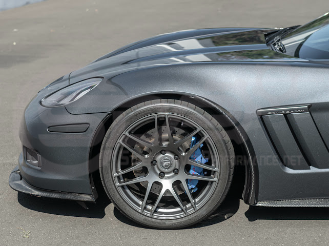 2005-2013 Chevrolet Corvette C6 |Z06 ZR1 STYLE CARBON FIBER Front & Rear Splash Guard Mud Flaps