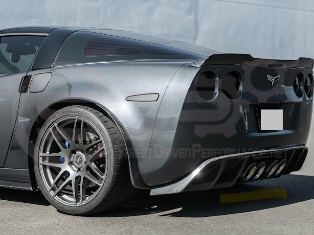 2005-2013 Chevrolet Corvette C6 |Z06 ZR1 STYLE CARBON FIBER Front & Rear Splash Guard Mud Flaps