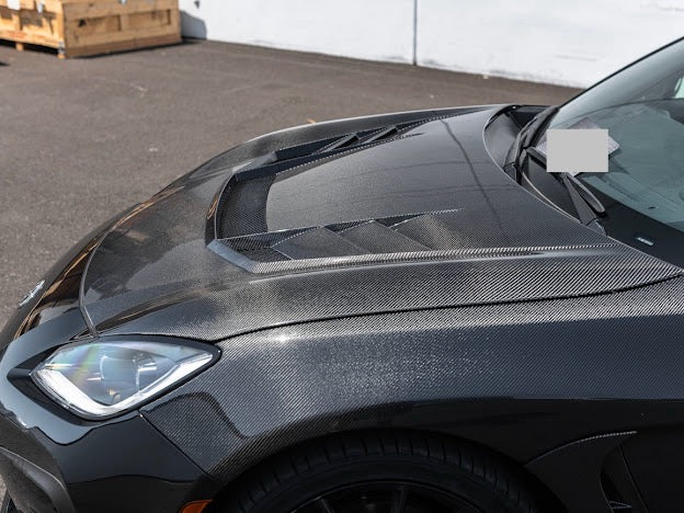 2022-Up Toyota GR86 & Subaru BRZ | VRS Style CARBON FIBER Front Vented Hood