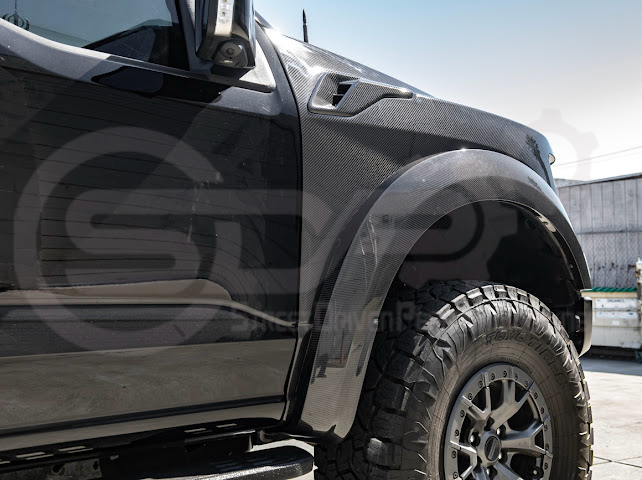 2021-UP F-150 RAPTOR | FACTORY STYLE CARBON FIBER SIDE FENDERS & VENTS REPLACEMENT