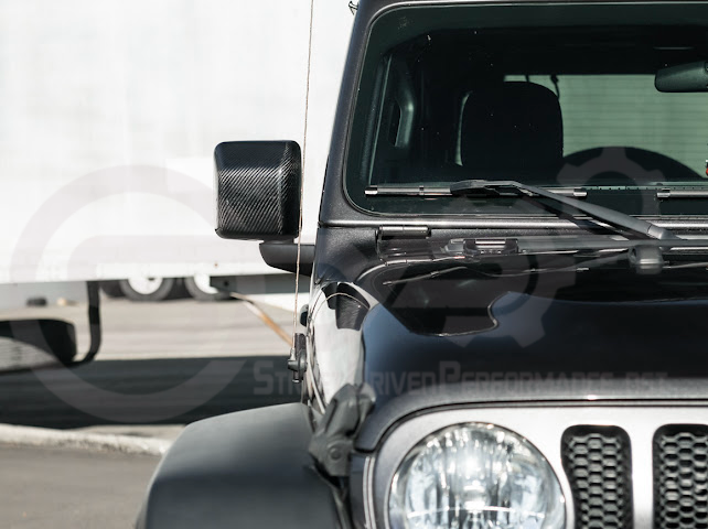 2018-UP JEEP WRANGLER GLADIATOR CARBON FIBER MIRROR CAP COVERS PAIR