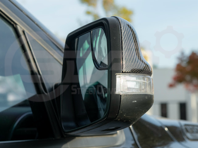 2019-UP RAM 1500 | FACTORY STYLE DRY CARBON FIBER TAPE ON SIDE MIRROR CAP COVERS PAIR