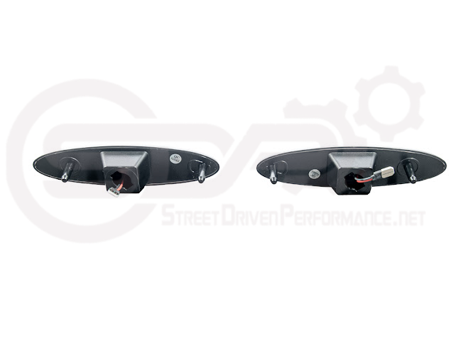 1997-2004 Chevrolet Corvette C5 | Rear Bumper Clear / Red / Black Lens Red LED Side Marker Lights Pair