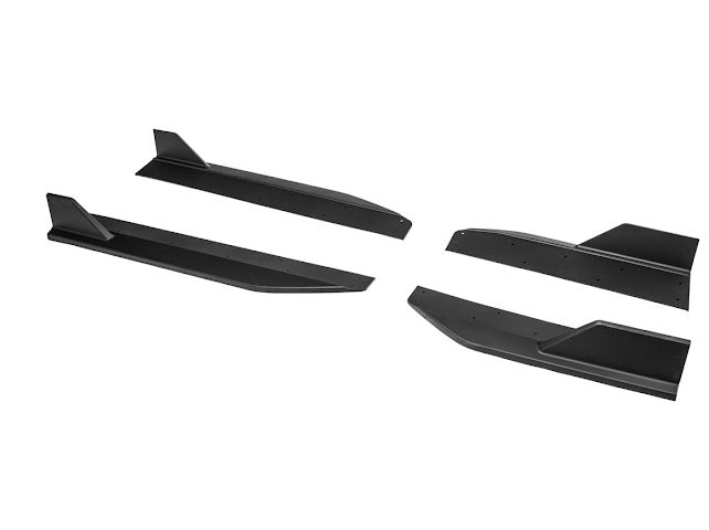 2024-UP FORD MUSTANG S650 | GT350R PERFORMANCE STYLE CARBON FIBER SIDE SKIRTS EXTENSION ROCKER PANELS GROUND EFFECTS