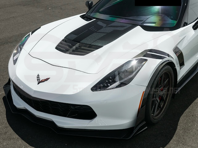 2014-2019 CORVETTE C7 BASE | JAKE SKULL LOGO HOOD VINYL DECAL STRIPE