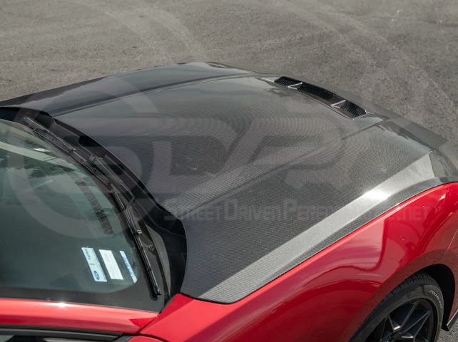 2024-Up Ford Mustang S650 | Factory Style CARBON FIBER Front Hood with Hood Vent (2 versions)