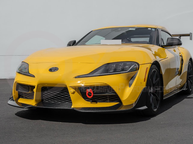 2020-Up Toyota GR Supra A90 A91 | A91 Package CARBON FIBER 3 Piece Front Bumper Lip Splitter Ground Effects