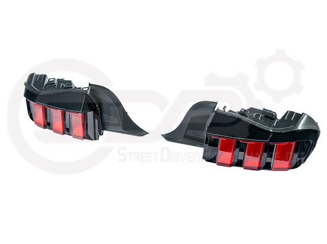 2024-Up Ford Mustang S650 | EURO Style Sequential Signal LED Clear Lenses Rear Taillights Pair