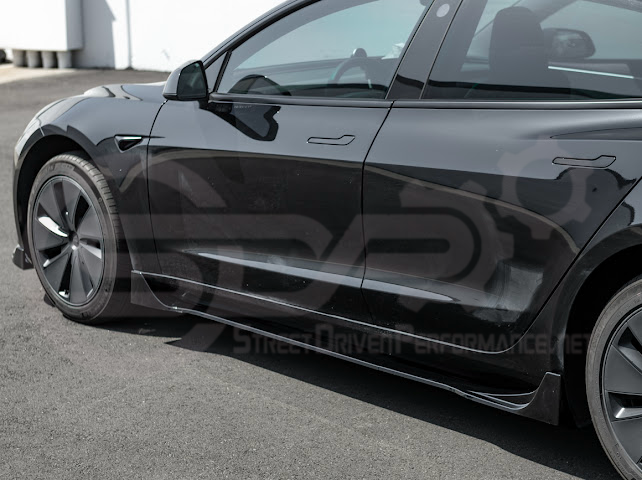 2024-UP TESLA MODEL 3 SIDE SKIRTS ROCKER PANEL GROUND EFFECTS PAIR