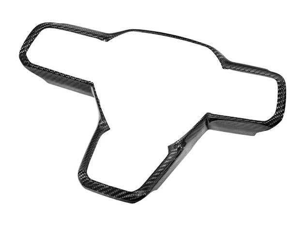 2024-Up Ford Mustang S650 | CARBON FIBER Stick-On Steering Wheel Interior Trim Cover